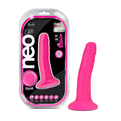 Neo Elite 6" Silicone Dual Density Cock Neon Pink | 819835024842 | Available at EroticWarehouse.com