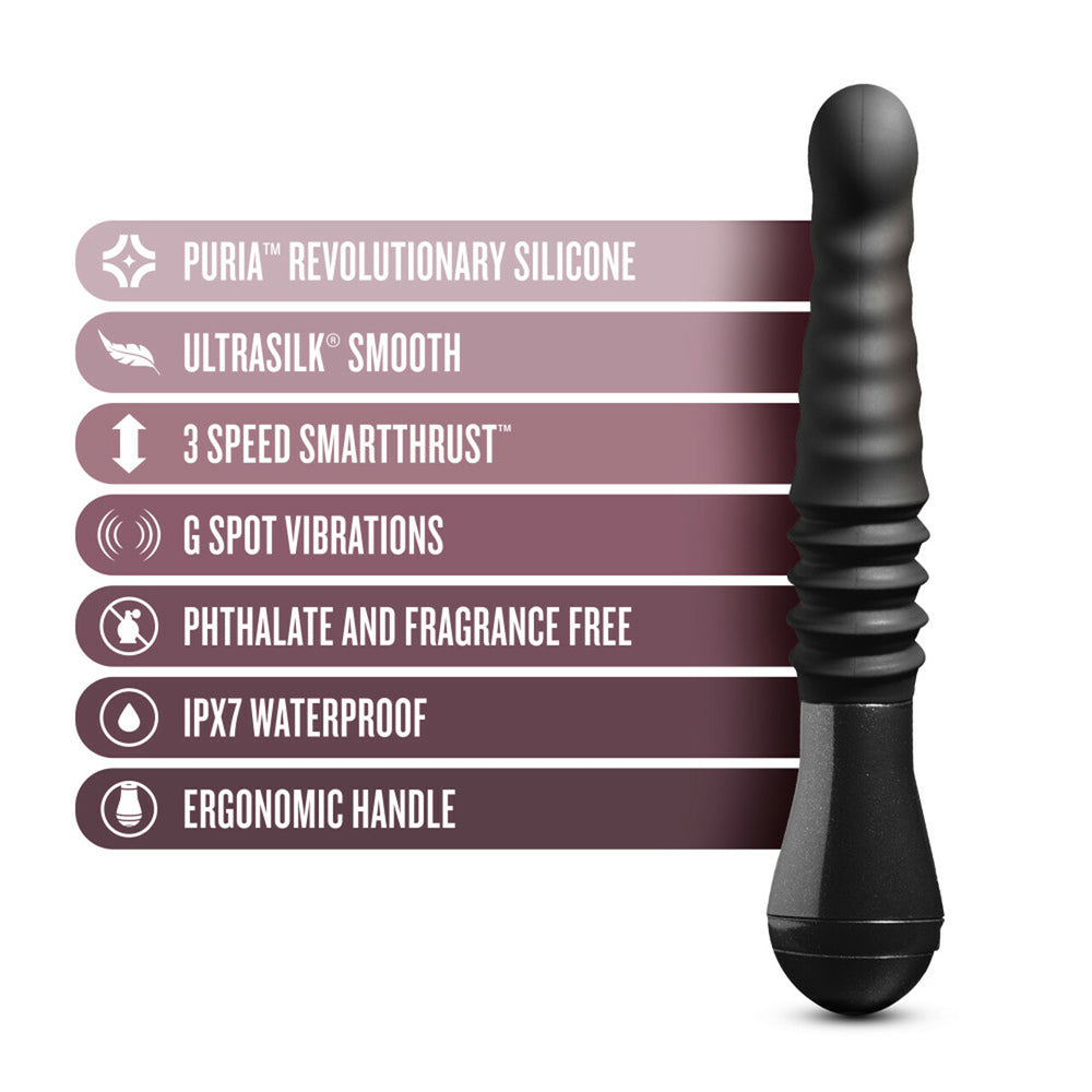 Temptasia Lazarus Thrusting Dildo Black | 819835024873 | Available at EroticWarehouse.com