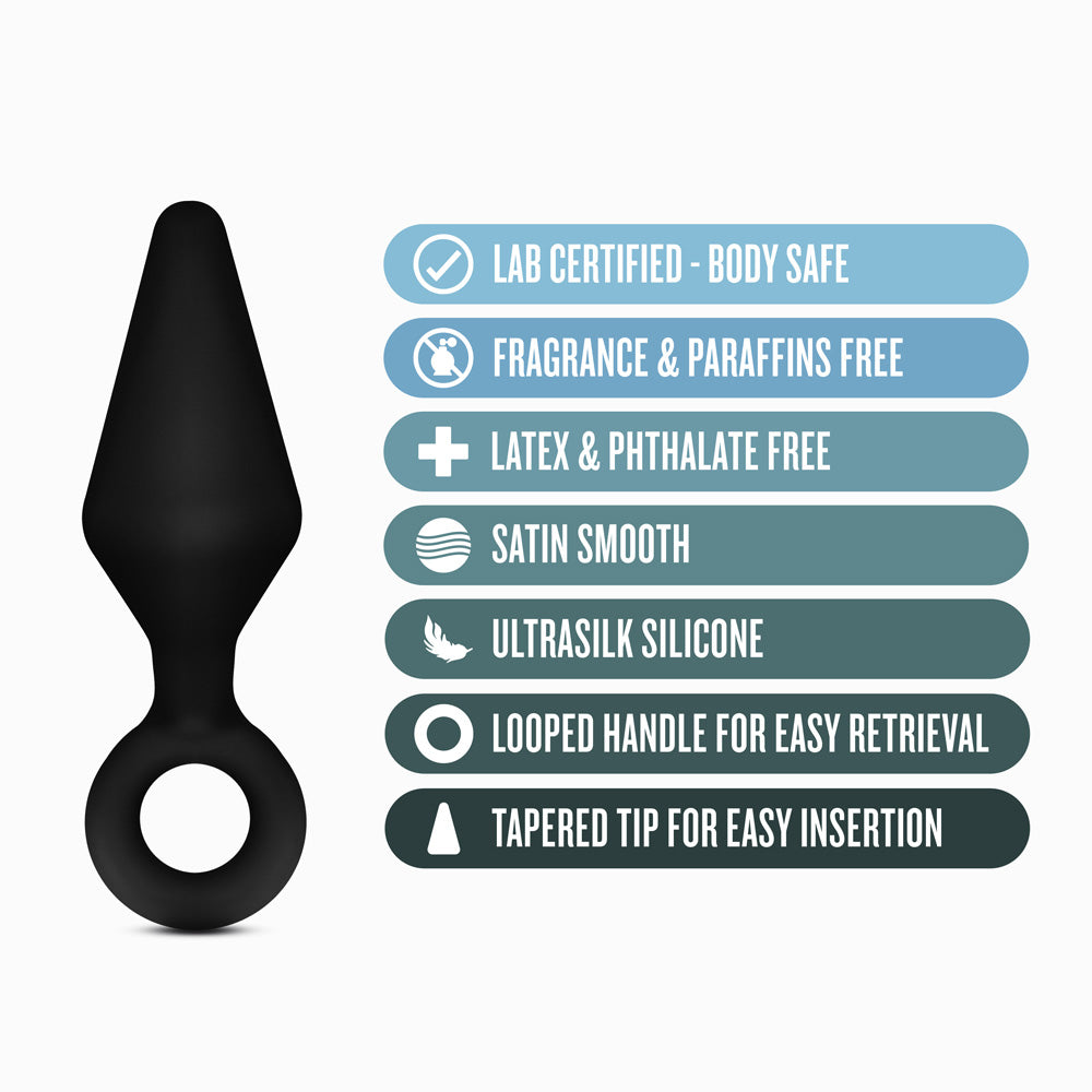 Anal Adventures Platinum Silicone Loop Plug Kit Black | 819835025139 | Available at EroticWarehouse.com