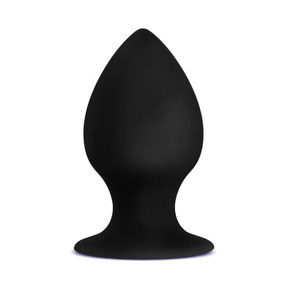 Anal Adventures Platinum Silicone Anal Stout Plug Medium Black | 819835025160 | Available at EroticWarehouse.com