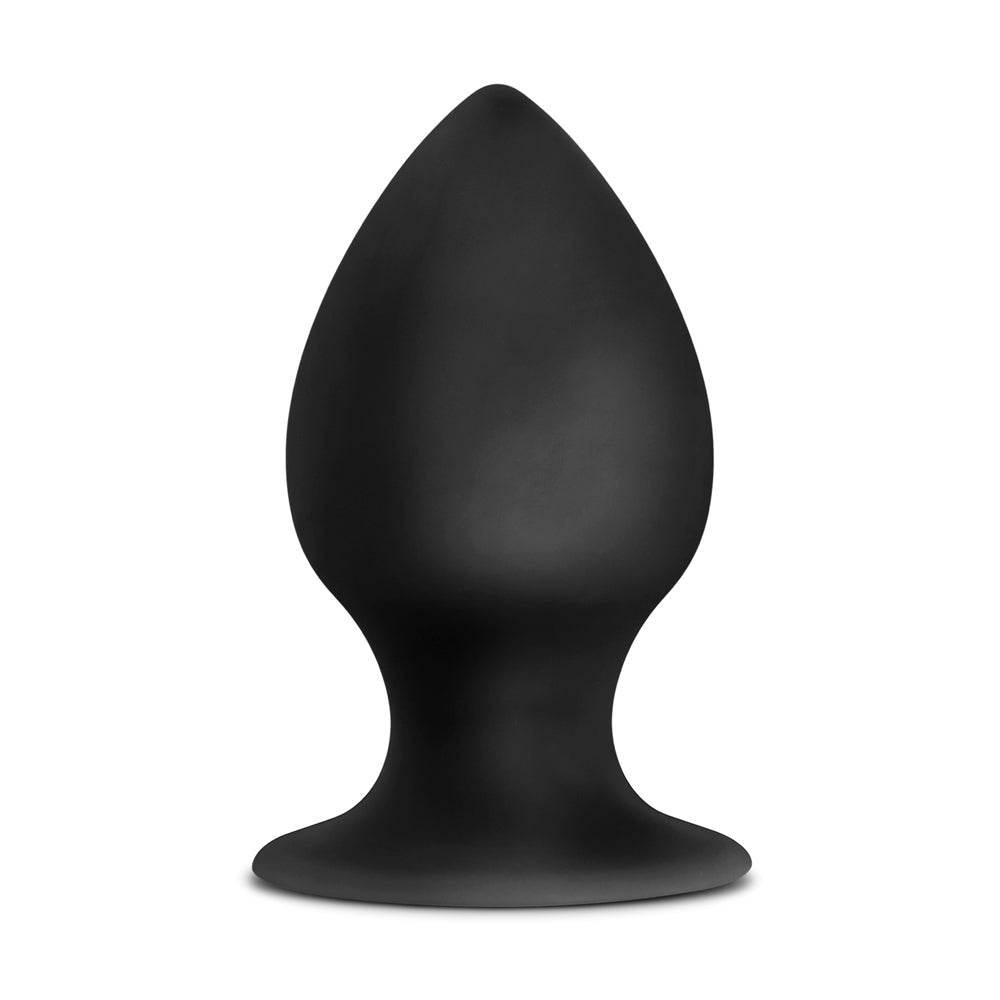 Anal Adventures Platinum Silicone Anal Stout Plug Large Black | 819835025177 | Available at EroticWarehouse.com