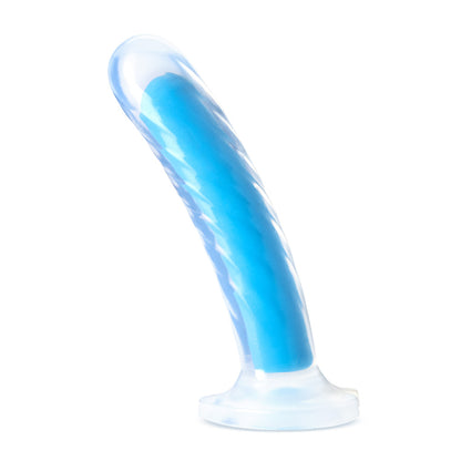Neo Elite Glow In The Dark Tao 7" Silicone Dual Density Dildo Neon Blue | 819835025207 | Available at EroticWarehouse.com
