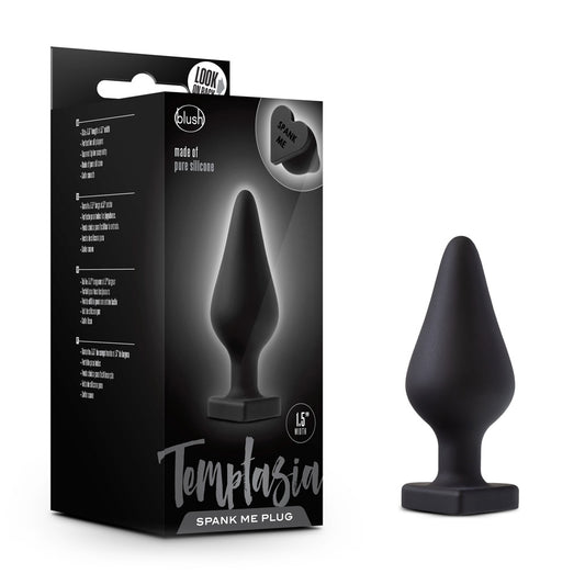 Temptasia Spank Me Butt Plug Black | 819835025436 | Available at EroticWarehouse.com