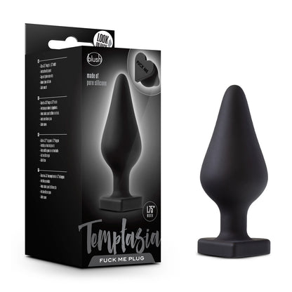 Temptasia Fuck Me Butt Plug Black | 819835025443 | Available at EroticWarehouse.com