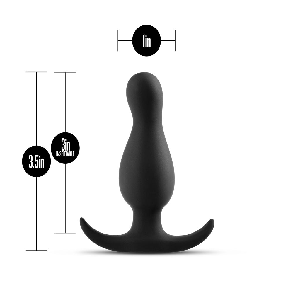Anal Adventures Platinum Curve Plug Black | 819835025818 | Available at EroticWarehouse.com