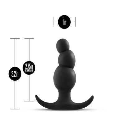 Anal Adventures Platinum Stacked Plug Black | 819835025832 | Available at EroticWarehouse.com