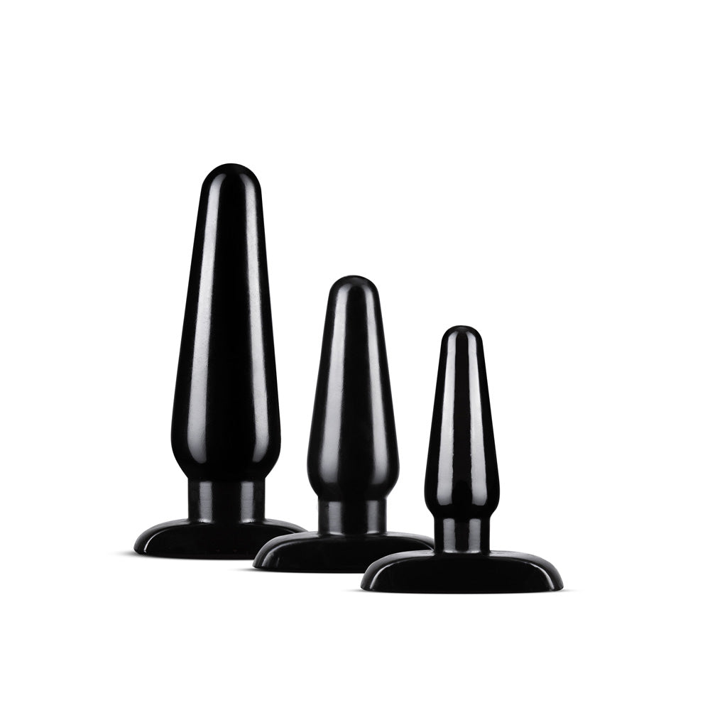 Anal Adventures Basic Plug Kit Black | 819835025948 | Available at EroticWarehouse.com