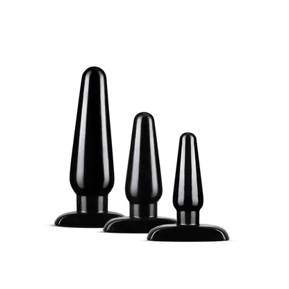 Anal Adventures Basic Plug Kit Black | 819835025948 | Available at EroticWarehouse.com