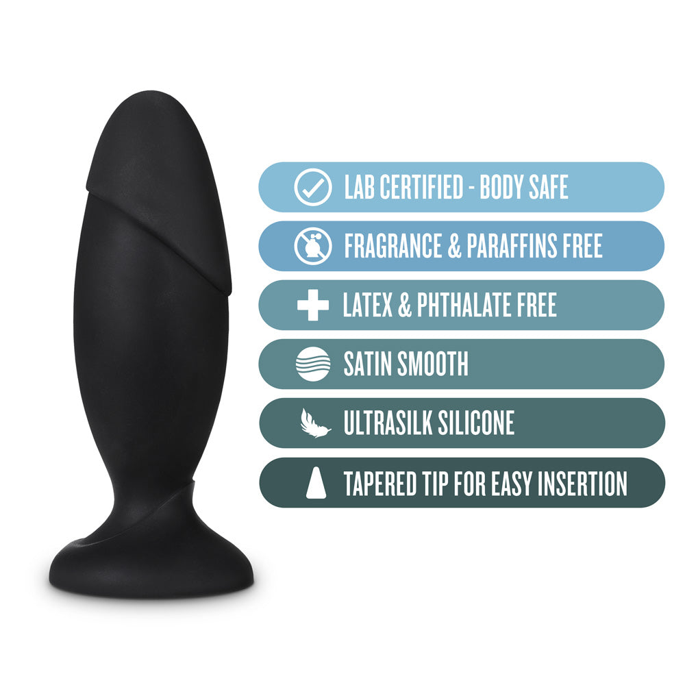 Anal Adventures Platinum Silicone Rocket Plug Black | 819835026426 | Available at EroticWarehouse.com