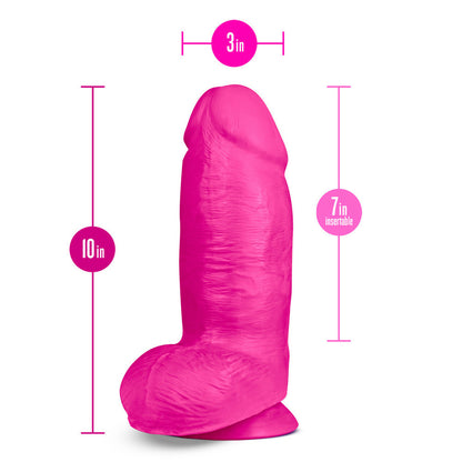 Au Naturel Bold Chub 10" Dildo Pink | 819835027232 | Available at EroticWarehouse.com