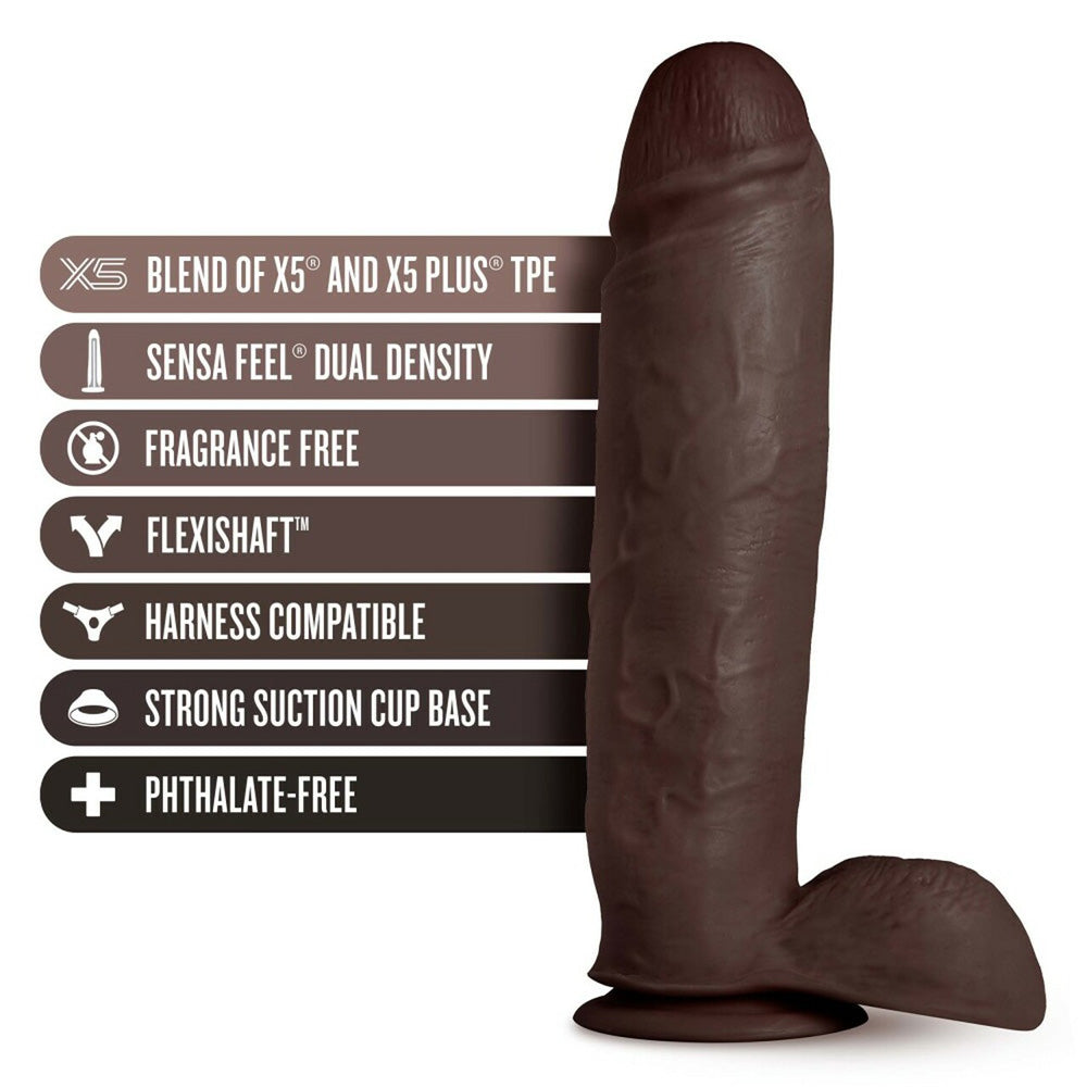 Au Naturel Huge 10" Dildo Chocolate | 819835027379 | Available at EroticWarehouse.com