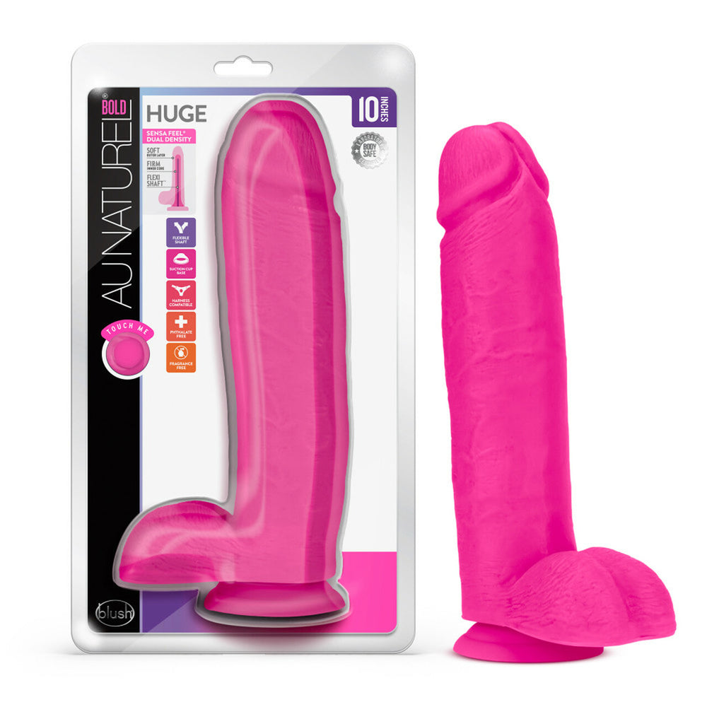 Au Naturel Bold Huge 10" Dildo Pink | 819835027393 | Available at EroticWarehouse.com