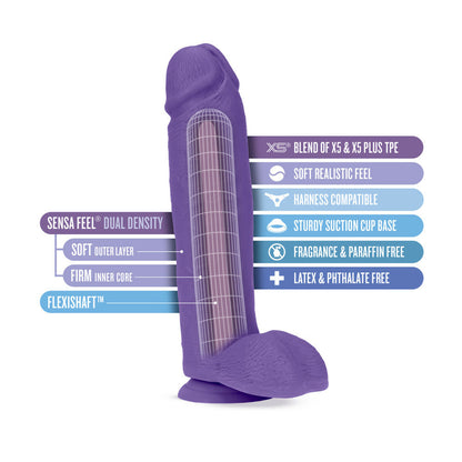 Au Naturel Bold Huge 10" Dildo Purple | 819835027409 | Available at EroticWarehouse.com