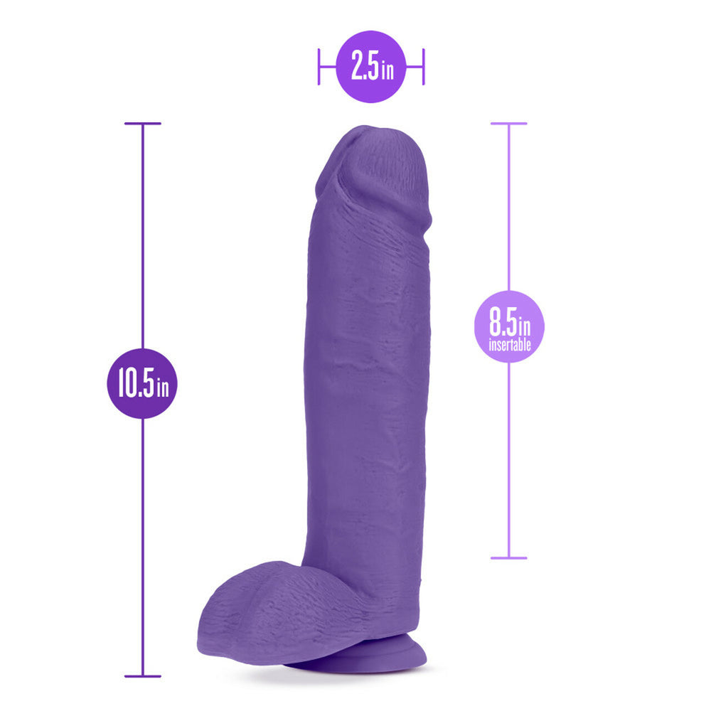 Au Naturel Bold Huge 10" Dildo Purple | 819835027409 | Available at EroticWarehouse.com