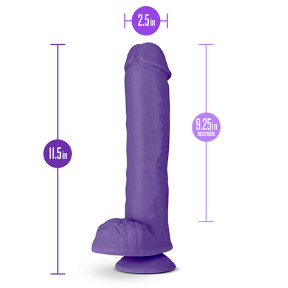 Au Naturel Bold Big John 11" Dildo Purple | 819835027430 | Available at EroticWarehouse.com