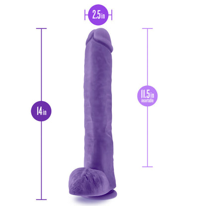 Au Naturel Bold Daddy 14" Dildo Purple | 819835027461 | Available at EroticWarehouse.com