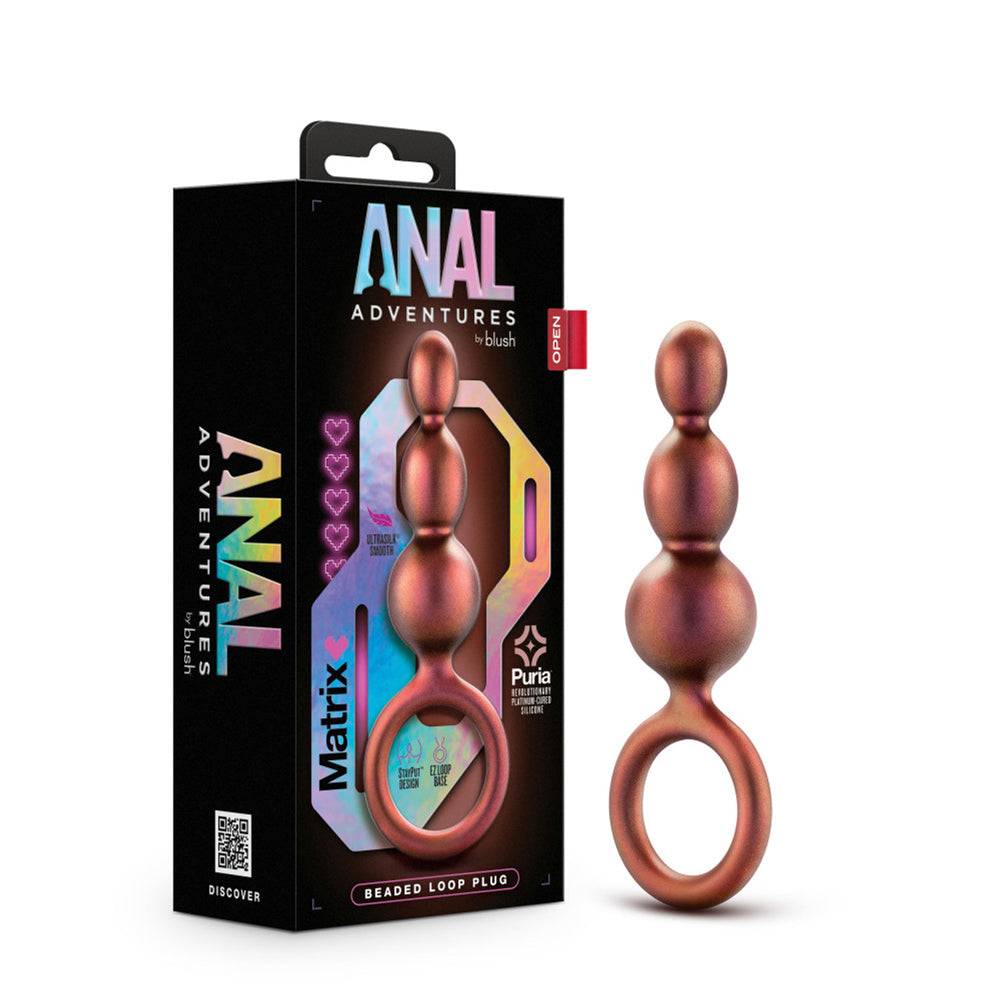 Anal Adventures Matrix Beaded Loop Plug Copper | 819835028901 | Available at EroticWarehouse.com