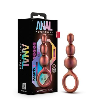 Anal Adventures Matrix Beaded Loop Plug Copper | 819835028901 | Available at EroticWarehouse.com