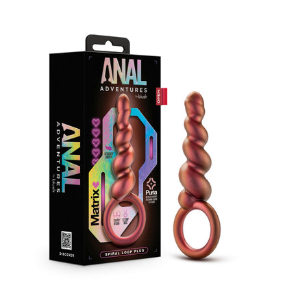 Anal Adventures Matrix Spiral Loop Plug Copper | 819835028918 | Available at EroticWarehouse.com