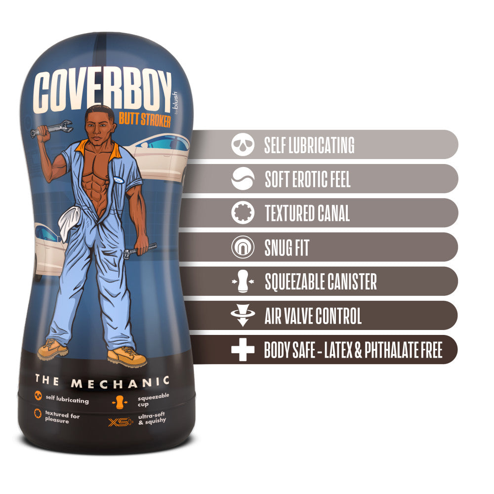 Coverboy The Mechanic Self Lubricating Stroker Brown | 819835029168 | Available at EroticWarehouse.com