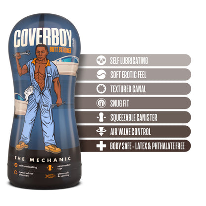 Coverboy The Mechanic Self Lubricating Stroker Brown | 819835029168 | Available at EroticWarehouse.com