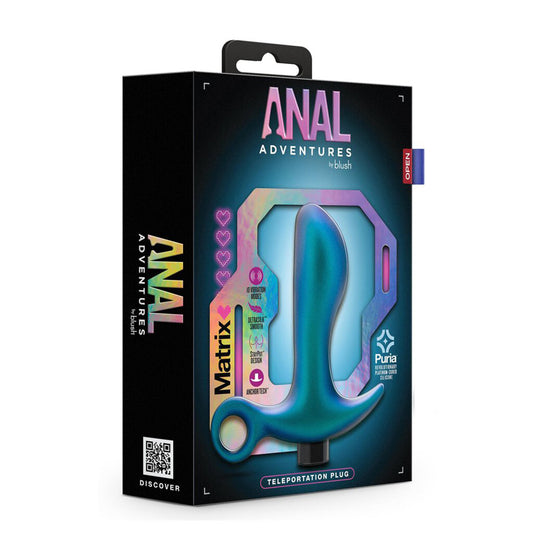 Anal Adventures Matrix Teleportation Plug Lunar Blue | 819835029632 | Available at EroticWarehouse.com