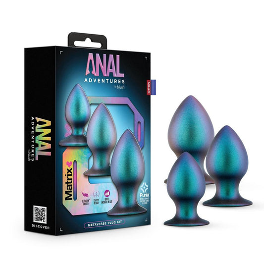 Anal Adventures Matrix Metaverse Plug Kit Dark Millenia | 819835029670 | Available at EroticWarehouse.com
