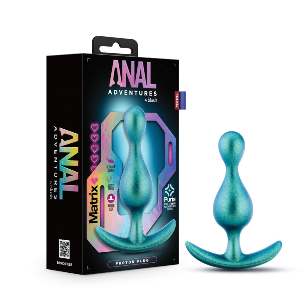 Anal Adventures Matrix Photon Plug Neptune Teal | 819835029687 | Available at EroticWarehouse.com