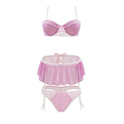 Pink Lady Bra, Skirt & Panty Set - S/M (Garment Only - No Box) | 819969025746 | Available at EroticWarehouse.com