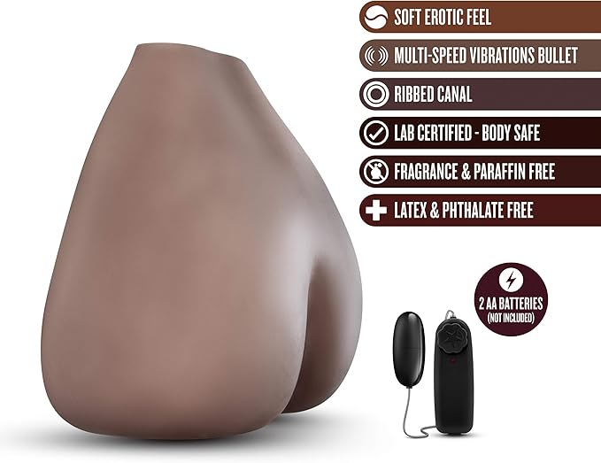 Hot Chocolate - Sweet Rose - Life Size Pussy And Ass Style Vibrating Stroker | 819835021162 | Available at EroticWarehouse.com
