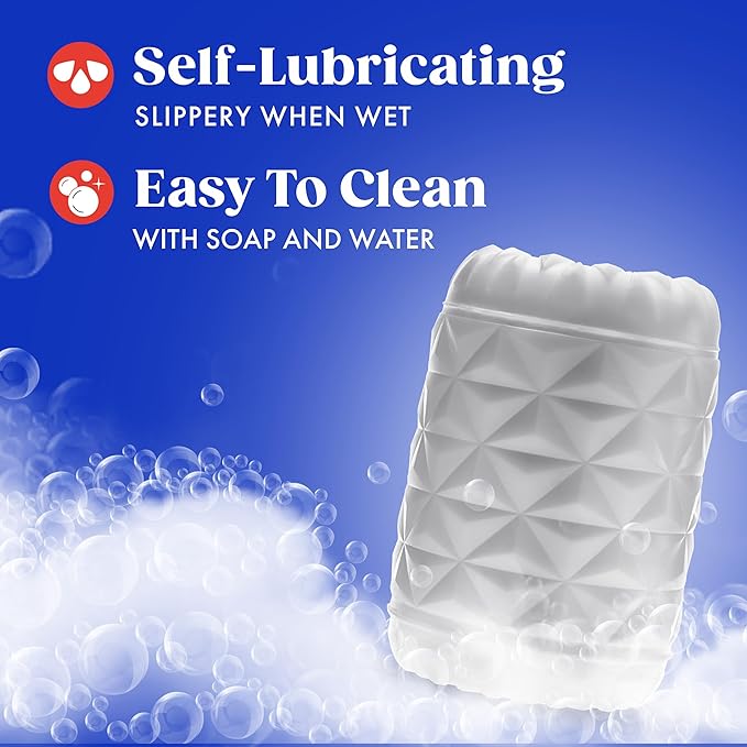 Rize - Reakt - Self-Lubricating Stroker - White | 819835029861 | Available at EroticWarehouse.com