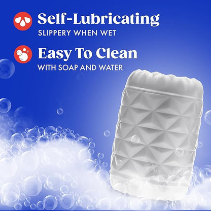 Rize - Reakt - Self-Lubricating Stroker - White | 819835029861 | Available at EroticWarehouse.com