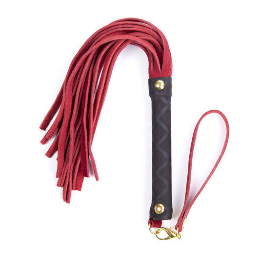 Mini Leather Flogger Red | 821555179177 | Available at EroticWarehouse.com