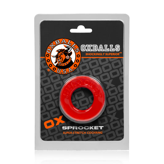 Sprocket Cockring Red | 840215100429 | Available at EroticWarehouse.com