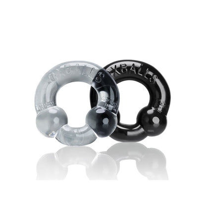 Ultraballs 2-Pack Cock Ring Black & Clear | 840215118783 | Available at EroticWarehouse.com