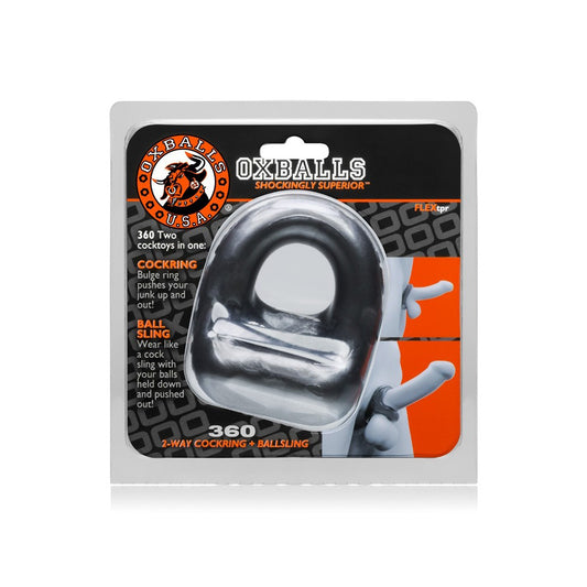 360 Cock Ring & Ball Sling Steel | 840215118868 | Available at EroticWarehouse.com