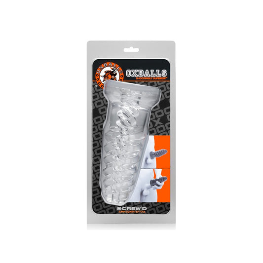 Screw'd Super Squish Corkscrew Jackoff Toy Clear | 840215118875 | Available at EroticWarehouse.com