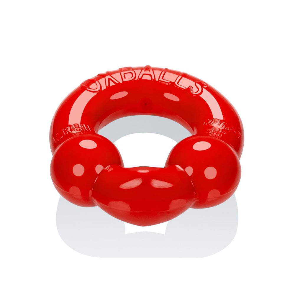 Ultraballs 2-Pack Cock Ring Steel & Red | 840215118981 | Available at EroticWarehouse.com