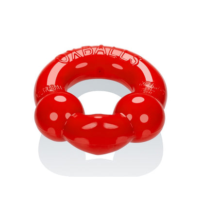 Ultraballs 2-Pack Cock Ring Steel & Red | 840215118981 | Available at EroticWarehouse.com