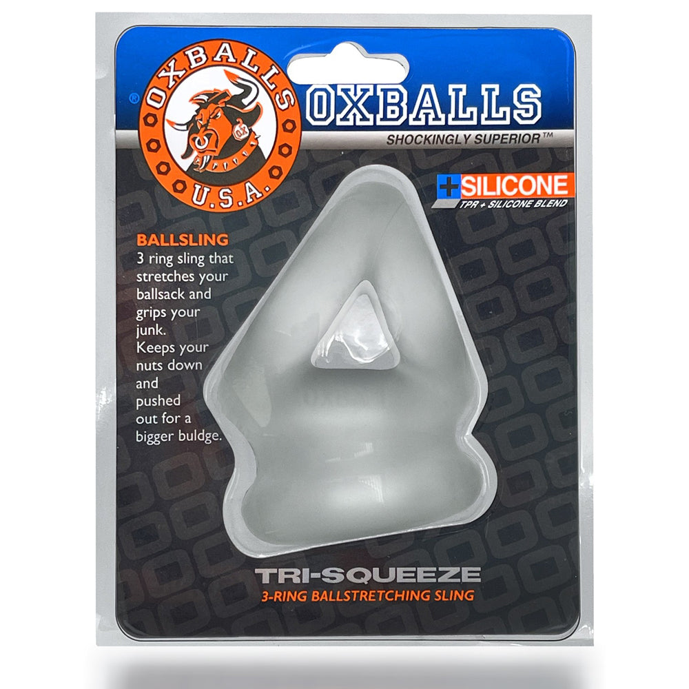 Tri-Squeeze Cocksling & Ballstretcher Clear Ice | 840215119285 | Available at EroticWarehouse.com