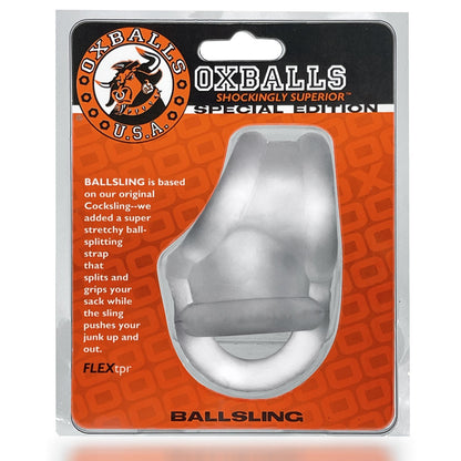 Ballsling Ball-Split-Sling Clear Ice | 840215119360 | Available at EroticWarehouse.com