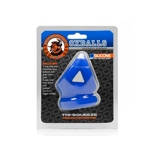 Tri-Squeeze Cock Sling/Ball Stretcher Cobalt Ice | 840215119551 | Available at EroticWarehouse.com
