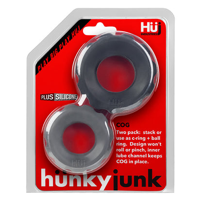 Cog 2-Size C-Rings By Hunkyjunk Tar/Stone | 840215119681 | Available at EroticWarehouse.com
