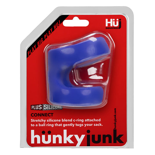 Connect C-Ring/Balltugger By Hunkyjunk Cobalt | 840215119780 | Available at EroticWarehouse.com