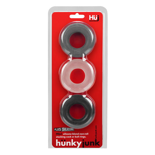 Huj3 C-Ring 3-Pack By Hunkyjunk Tar/Multi | 840215120052 | Available at EroticWarehouse.com