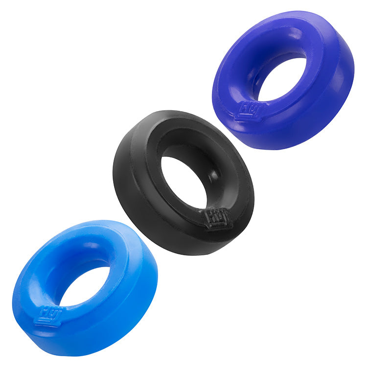 Huj3 C-Ring 3-Pack By Hunkyjunk Blue/Multi | 840215120069 | Available at EroticWarehouse.com