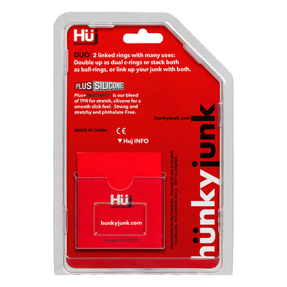 Duo Linked Cock/Ball Rings By Hunkyjunk Cobalt | 840215120076 | Available at EroticWarehouse.com