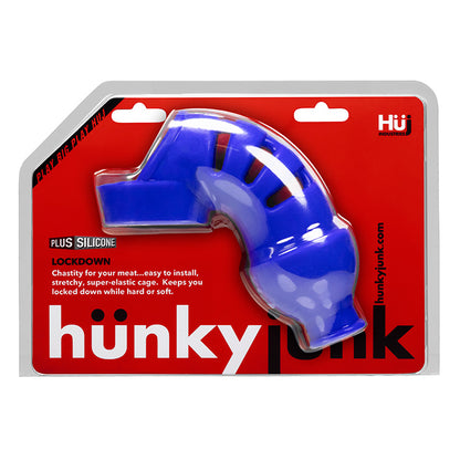 Lockdown Cage Chastity By Hunkyjunk Cobalt | 840215120090 | Available at EroticWarehouse.com