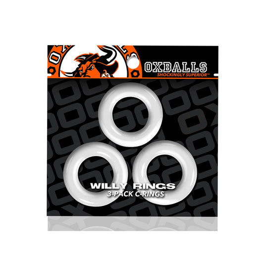 Willy Rings 3-Pack Cockrings White | 840215120335 | Available at EroticWarehouse.com