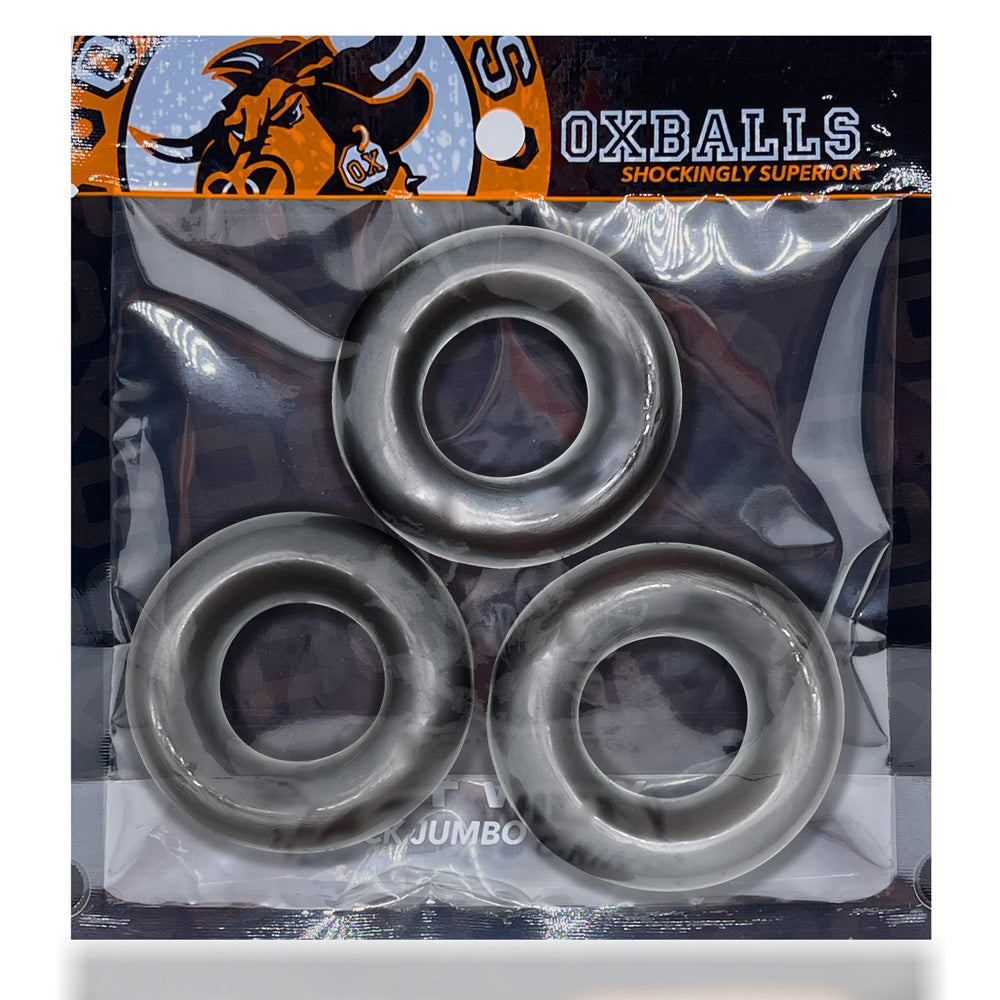 Fat Willy 3-Pack Jumbo Cockrings Steel | 840215121028 | Available at EroticWarehouse.com